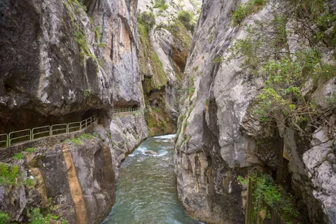 The Cares gorge trail in the Picos de Europa